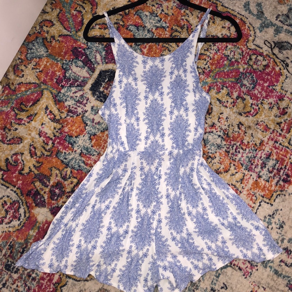 Blue paisley romper from franchescas